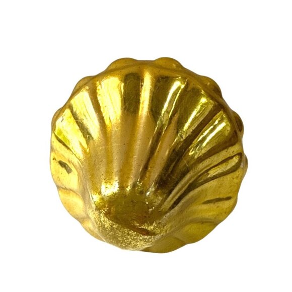 Vintage Shiny Brite Gold Chandelier Drop Glass Ornament USA Mid Century 3.15” - Picture 5 of 5